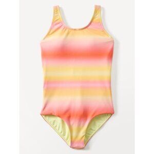Athleta Girl L/12 Scoop One Piece Large Aura Ombre Yellow